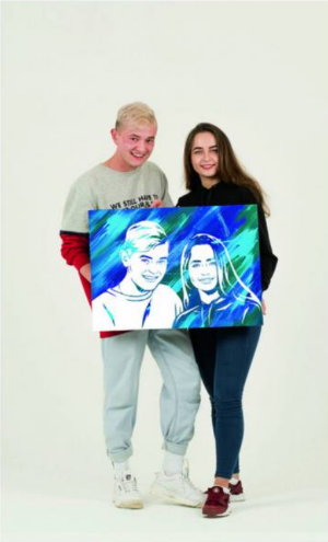 70 × 50 cm drobė