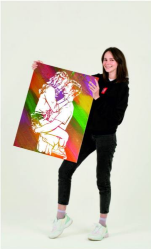80 × 60 cm drobė